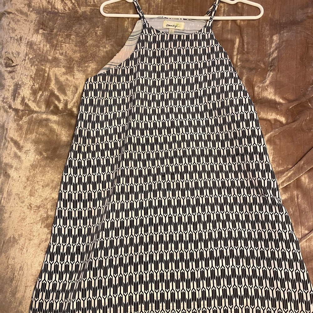 Boutique Multicolor Halter Shift Dress Sz S